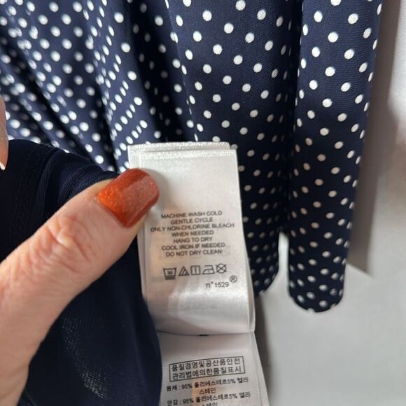Lauren Ralph Lauren Monahan Darby Navy Polka Dot Shift Dress. Size 10. - Picture 11 of 11
